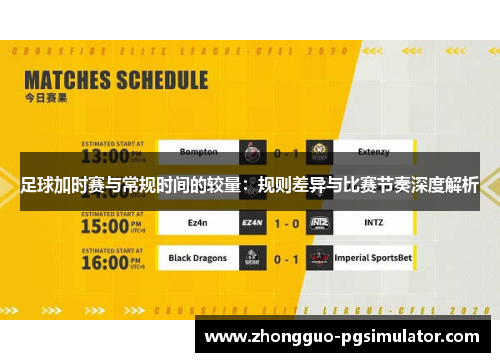 足球加时赛与常规时间的较量：规则差异与比赛节奏深度解析